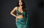 Janhvi Kapoor is a dazzling diva in this green Manish Malhotra lehenga, see pics